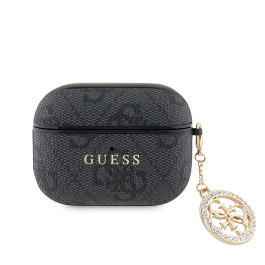 Guess "4G Strass Logo Collection" Case Θήκη Προστασίας Από Σιλικόνη – Airpods Pro (Black – Guapp4E4Cdk) – Θήκη για κινητό από το PhoneBazaar.gr