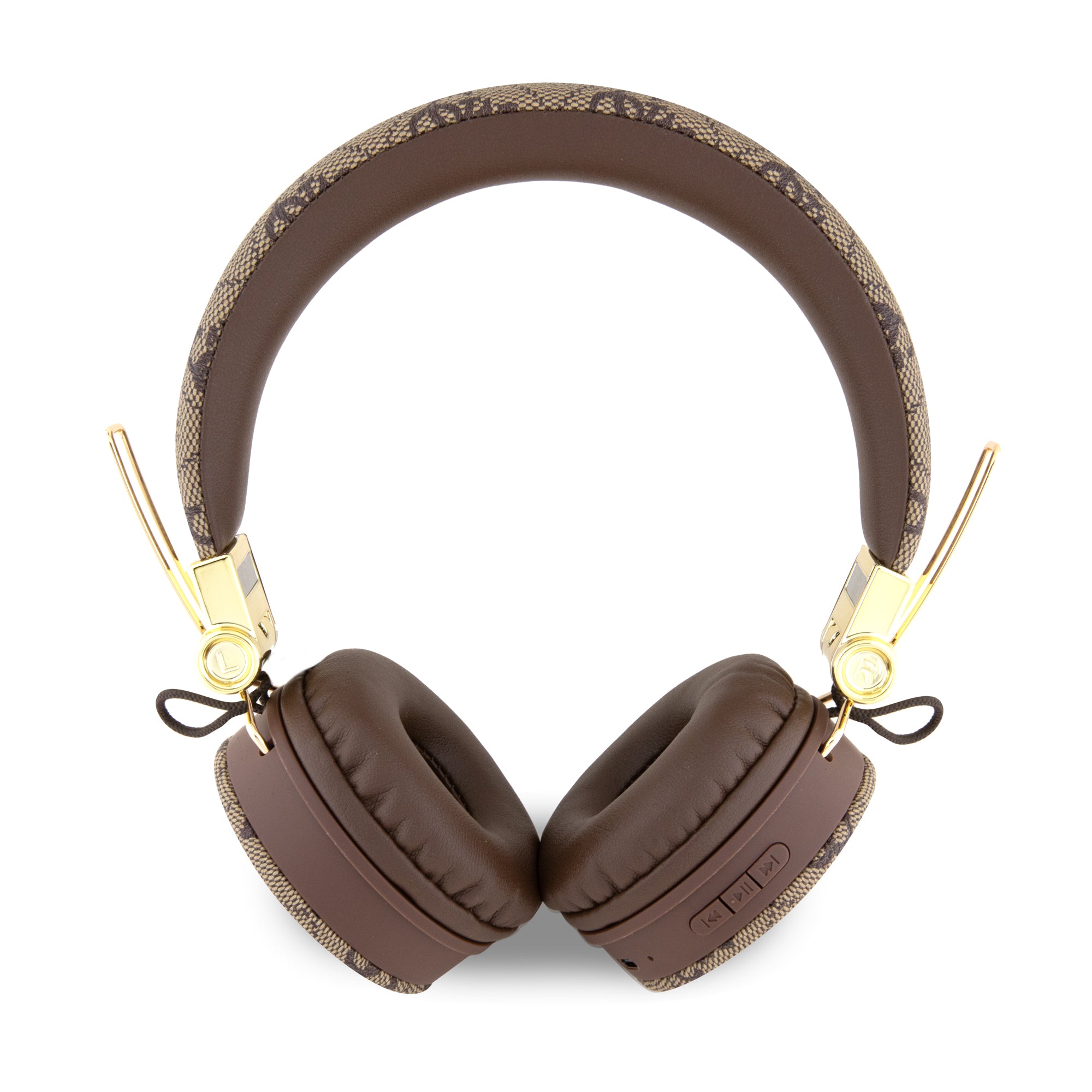 Guess "4G Logo" Over Ear Bluetooth Headphones Ακουστικά Over Ear από δερματίνη με μεταλλικό Logo (Brown – GUBH704GEMW)