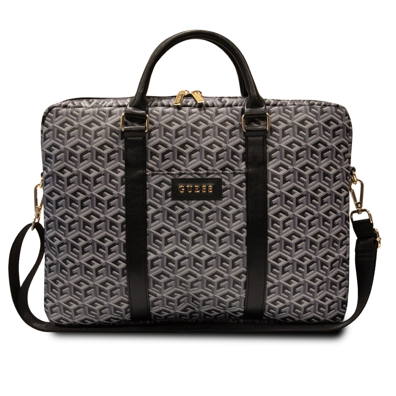 Guess Gcube Stripes Collection Computer Bag Τσάντα Κατάλληλη Για Laptop 16″ (Black – Gucb15Hgcfsek) – Θήκη για κινητό από το PhoneBazaar.gr