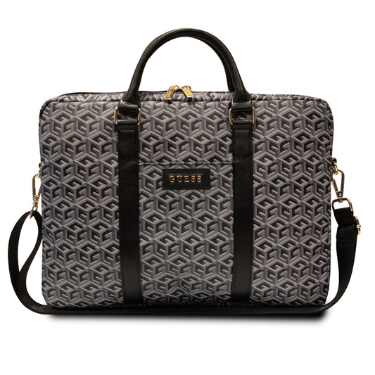 Guess Gcube Stripes Collection Computer Bag Τσάντα Κατάλληλη Για Laptop 16″ (Black – Gucb15Hgcfsek) – Θήκη για κινητό από το PhoneBazaar.gr
