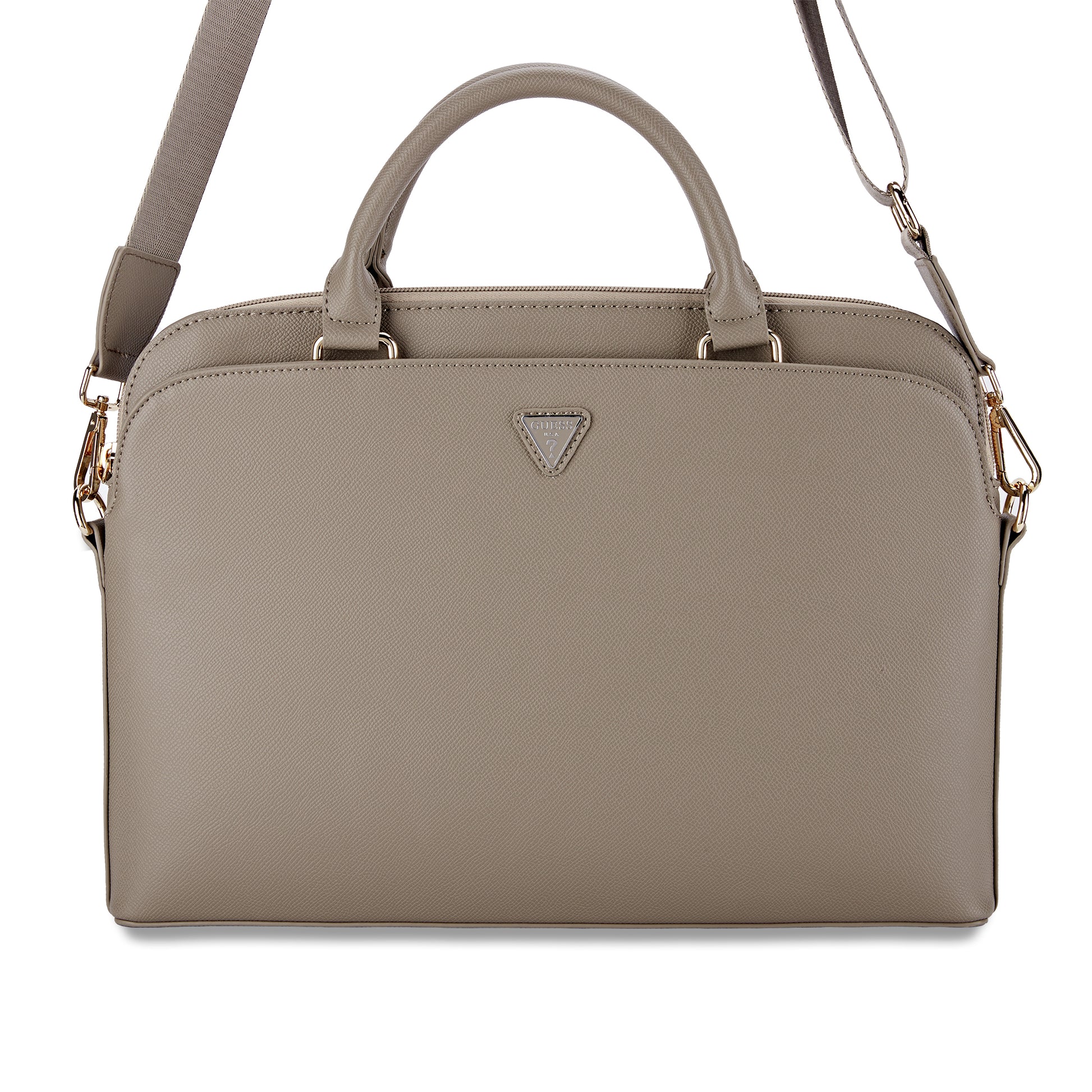 Guess Grained Triangle Logo Computer Bag 15"-16" (Brown - Gucb15Pgtspsw) – Θήκη για κινητό από το PhoneBazaar.gr