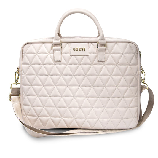 Guess Quilted Computer Bag Τσάντα Κατάλληλη Για Laptop 15" (Pink - Gucb15Qlpk) – Θήκη για κινητό από το PhoneBazaar.gr