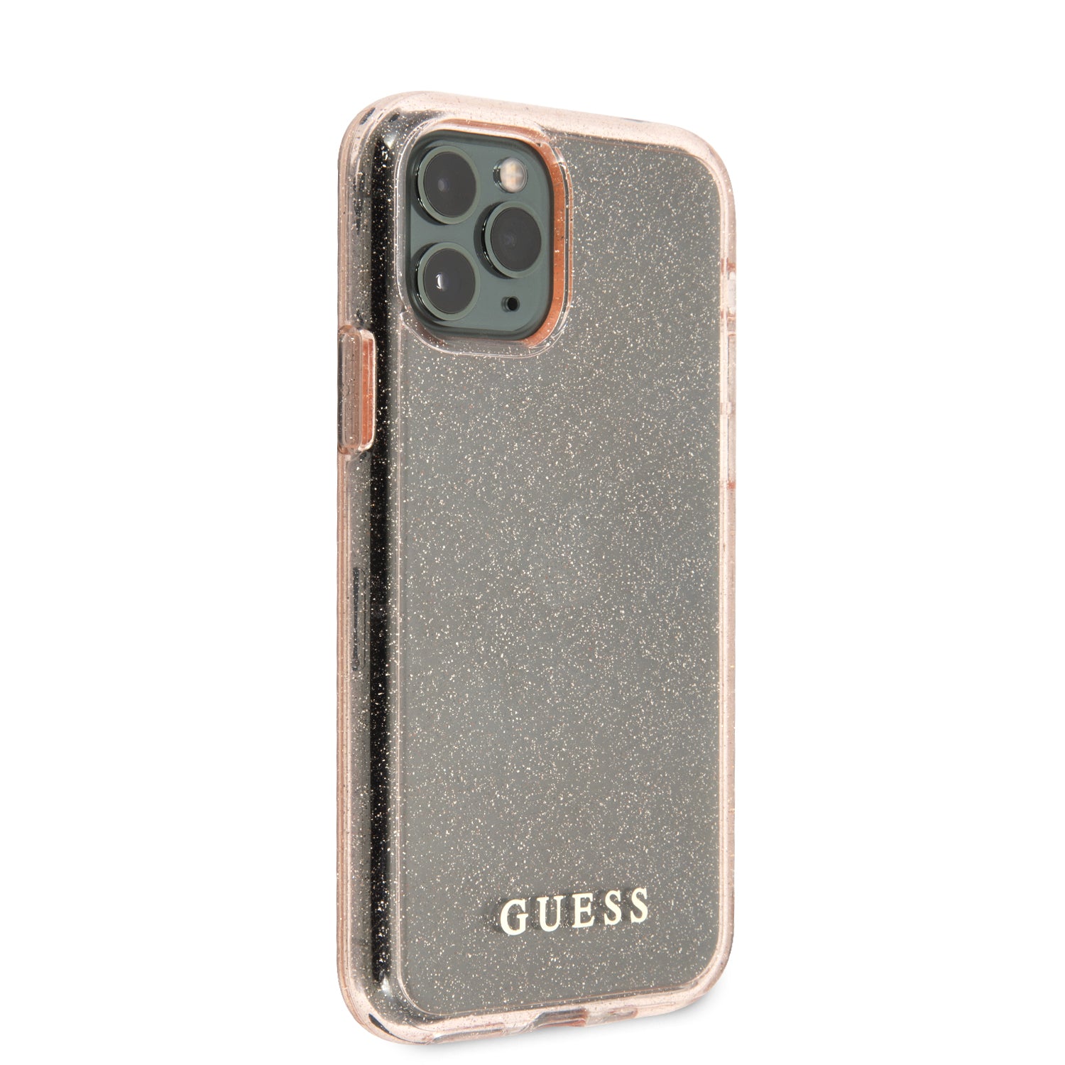 Guess "Glitter Collection" Θήκη προστασίας από σιλικόνη – iPhone 11 Pro (Clear/Glitter Pink)