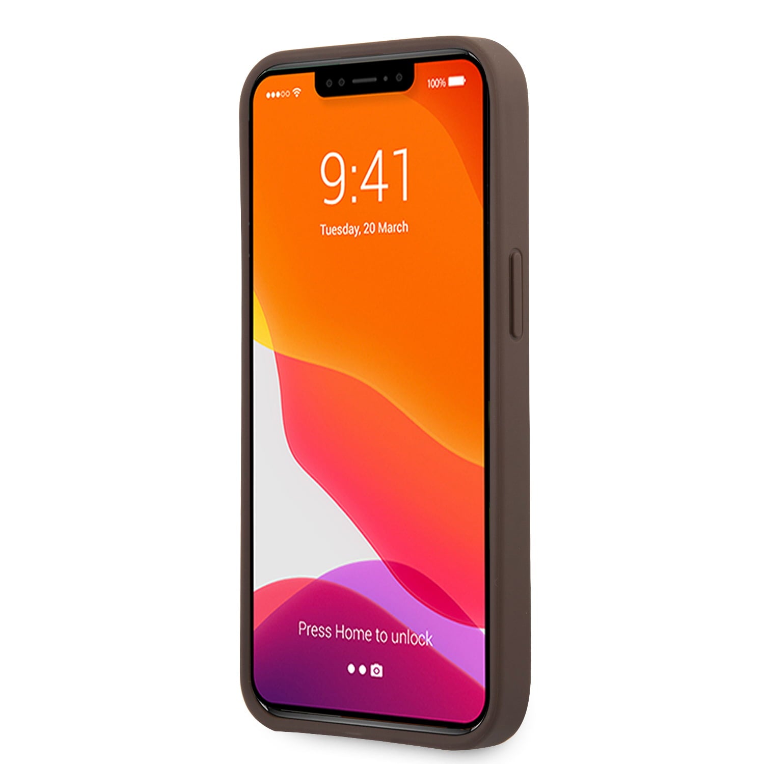 Guess "4G Logo Collection" Printed Stripe Θήκη προστασίας από δερματίνη – iPhone 13 Pro (Καφέ)