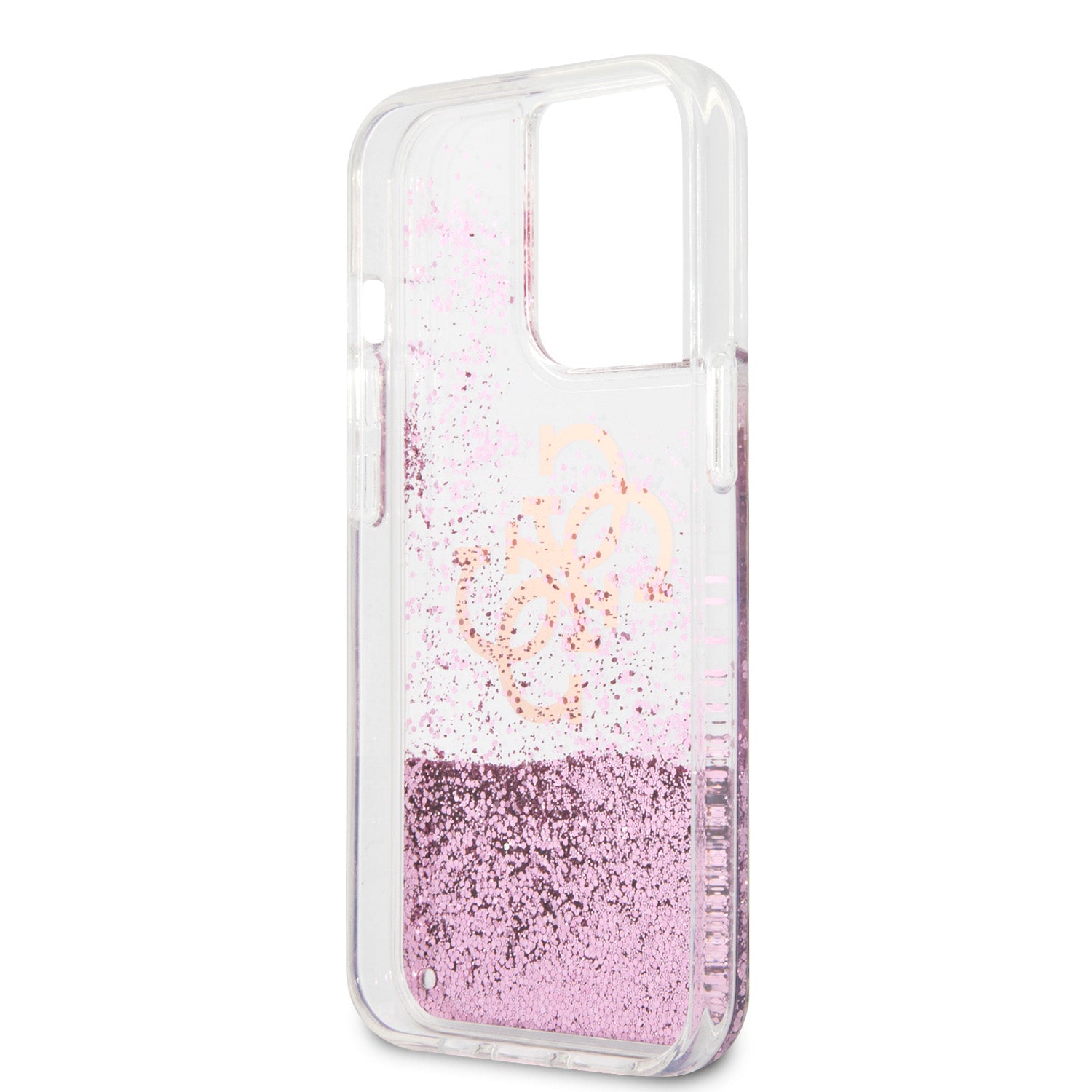 Guess "4G Logo Collection" Θήκη προστασίας – iPhone 13 Pro (Clear/Glitter Pink)