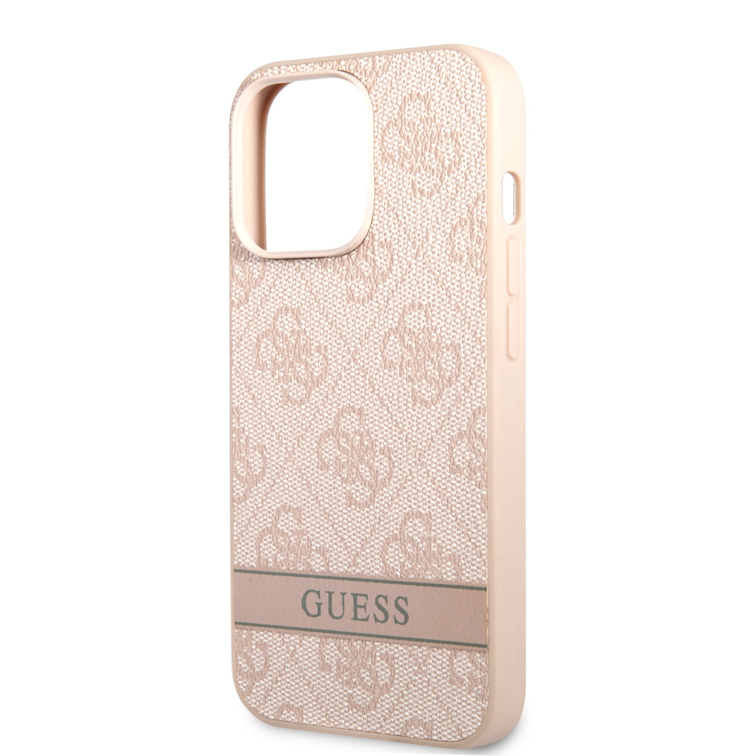 Guess "4G Logo Collection" Printed Stripe Θήκη προστασίας από δερματίνη – iPhone 13 Pro (Ροζ)