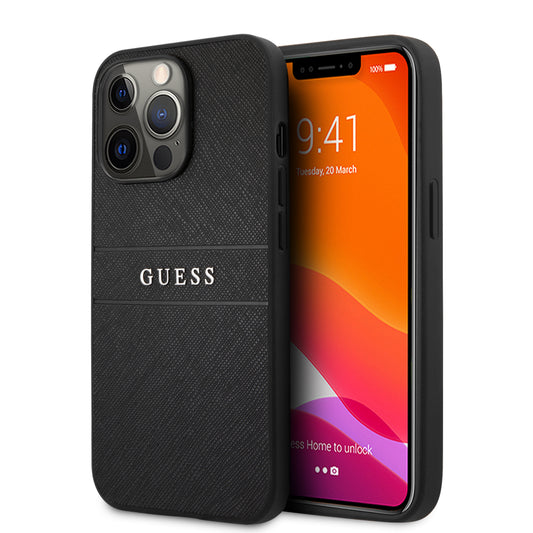 Guess Saffiano Hard Case Θήκη Προστασίας Από Δερματίνη – Iphone 13 Pro (Μαύρο) – Θήκη για κινητό από το PhoneBazaar.gr