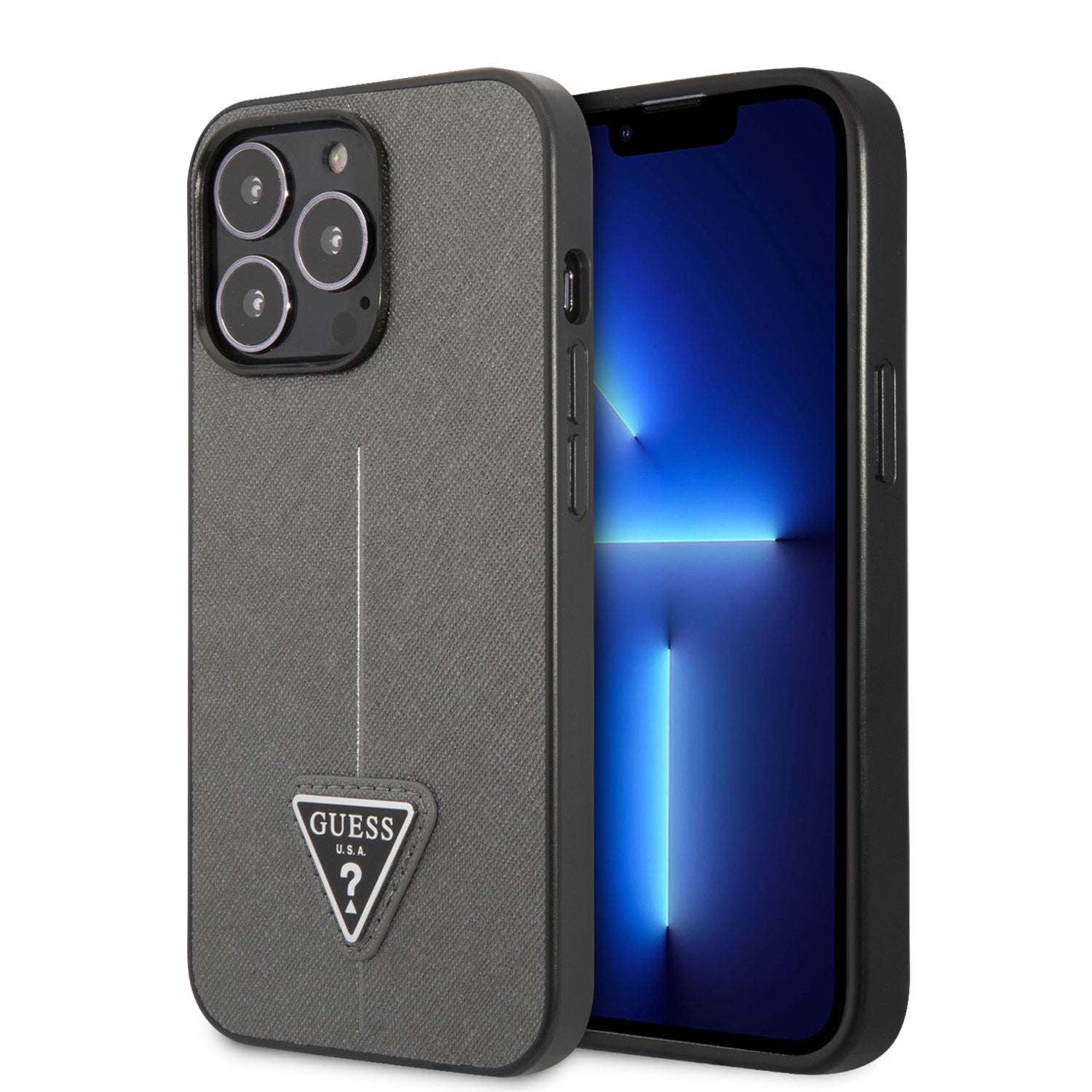 Guess “Triangle Metal Logo Collection” Θήκη Προστασίας Από Δερματίνη – Iphone 13 Pro (Καφέ) – Θήκη για κινητό από το PhoneBazaar.gr