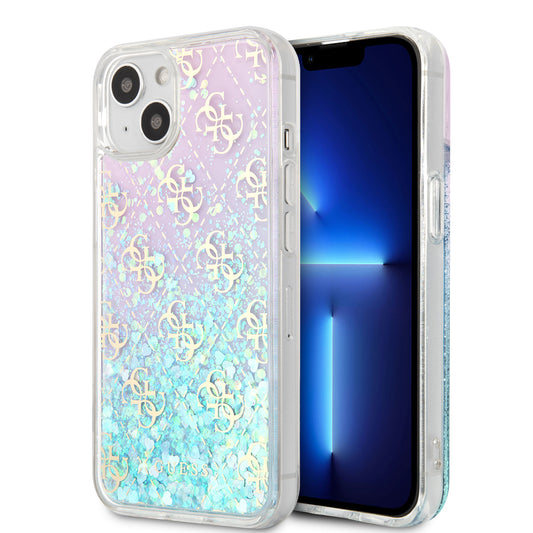 Guess "4G Logo Collection" Θήκη Προστασίας Από Liquid Glitter Σιλικόνη – Iphone 13 (Iridescent/Pink) – Θήκη για κινητό από το PhoneBazaar.gr