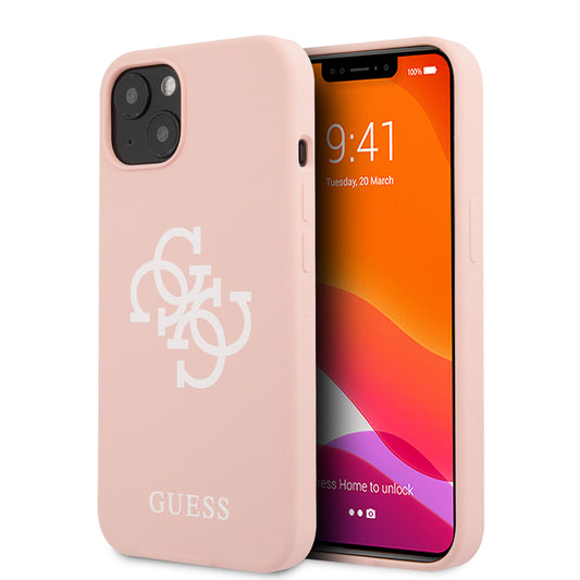Guess "4G Logo Collection" Θήκη Προστασίας Από Σιλικόνη – Iphone 13 (Ροζ) – Θήκη για κινητό από το PhoneBazaar.gr