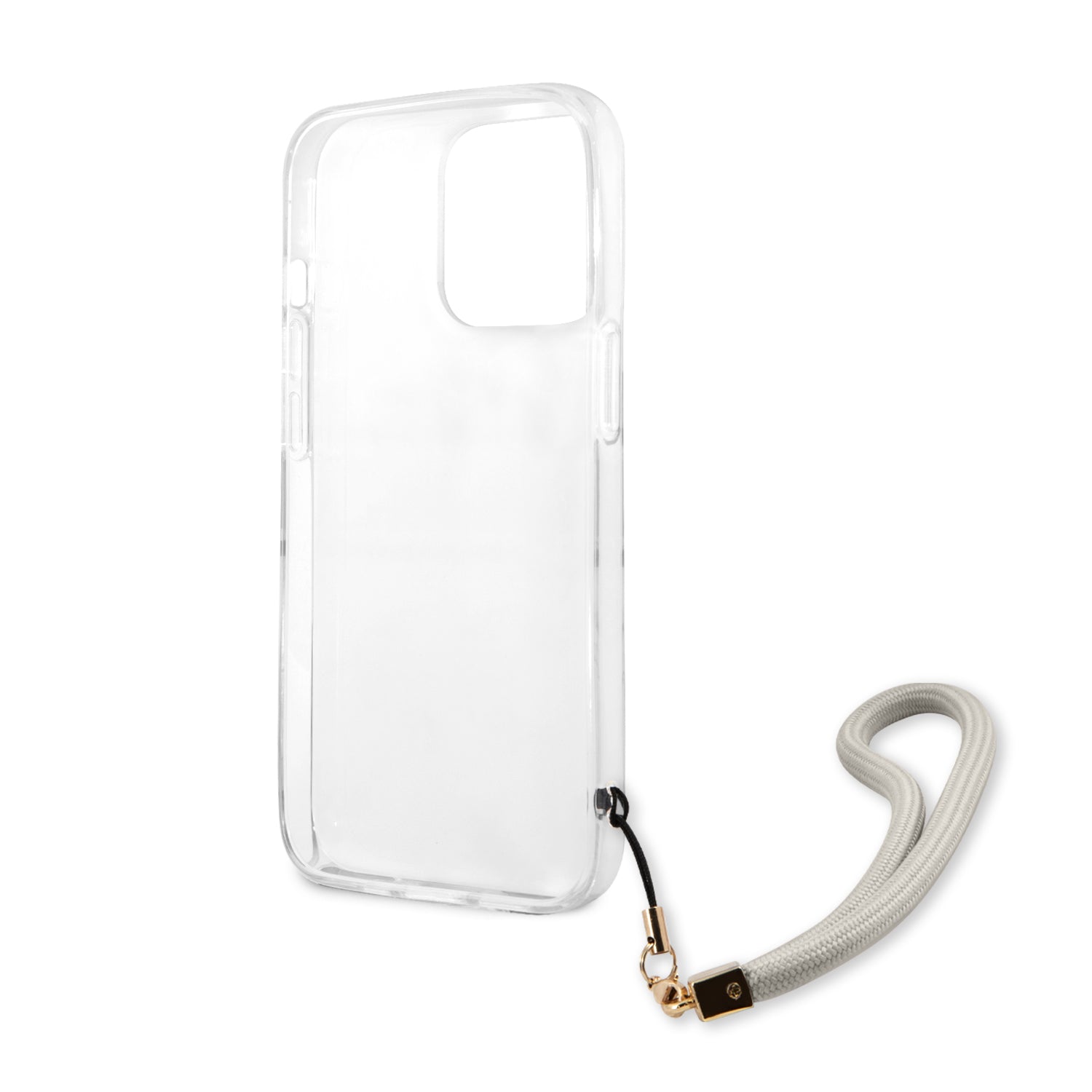 Guess "Marble Collection" Printed Stripe Θήκη προστασίας με όψη μαρμάρου και κορδονάκι χειρός – iPhone 13 Pro Max (Γκρι/Λευκό)