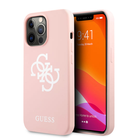 Guess "4G Logo Collection" Θήκη Προστασίας Από Σιλικόνη – Iphone 13 Pro Max (Ροζ) – Θήκη για κινητό από το PhoneBazaar.gr