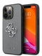 Guess “4G Logo Collection” Hard Case Pu Leather Θήκη Προστασίας Από Δερματίνη – Iphone 13 Pro Max (Γκρι) – Θήκη για κινητό από το PhoneBazaar.gr