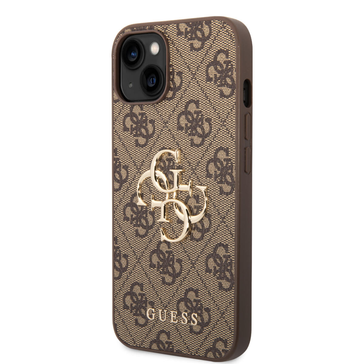Guess "4G Logo Collection" Hard Case PU Leather Θήκη προστασίας από δερματίνη – iPhone 14 Plus (Καφέ)