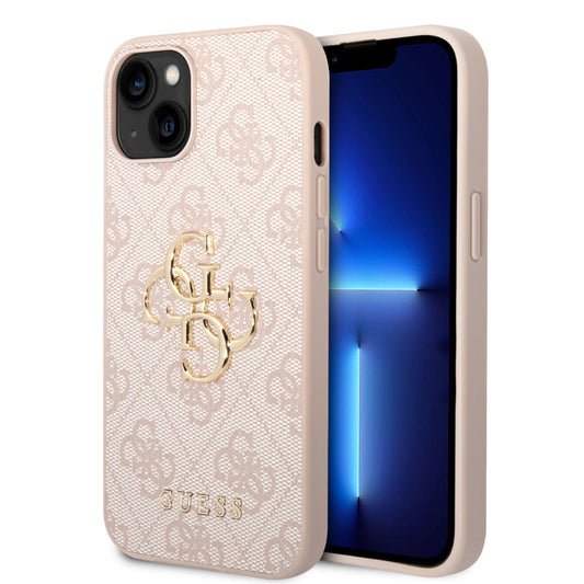 Guess "4G Logo Collection" Hard Case Pu Leather Θήκη Προστασίας Από Δερματίνη – Iphone 14 Plus  (Ροζ) – Θήκη για κινητό από το PhoneBazaar.gr