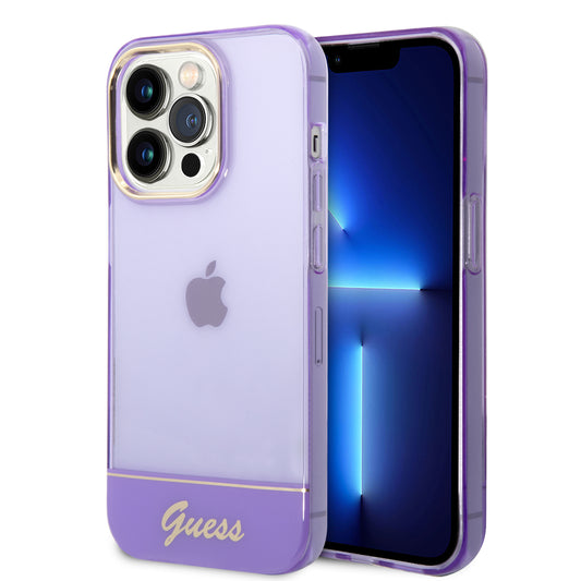 Guess Translucent Hard Case Θήκη Προστασίας Με Διάφανο Σχεδιασμό – Iphone 14 Pro Max (Purple) – Θήκη για κινητό από το PhoneBazaar.gr