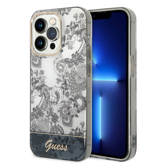 Guess "Porcelain Collection" Hard Case Θήκη Προστασίας Από Σκληρό Πλαστικό – Iphone 14 Pro Max (Γκρι - Guhcp14Xhgplhg) – Θήκη για κινητό από το PhoneBazaar.gr