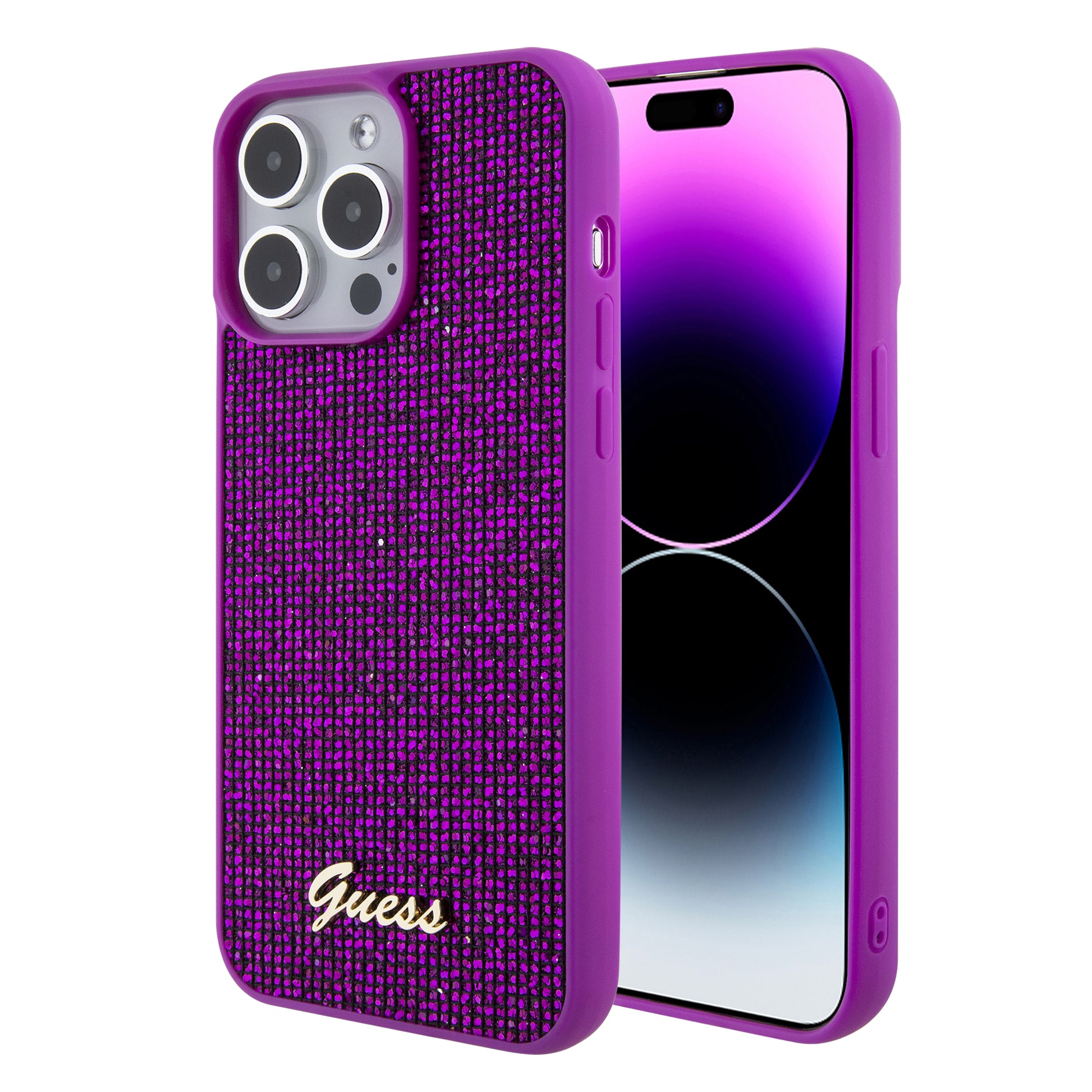 Guess “Disco Script Metal Logo Collection” Θήκη Προστασίας Για Iphone 14 Pro Max (Φουξια – Guhcp14Xpmsdgsf) – Θήκη για κινητό από το PhoneBazaar.gr
