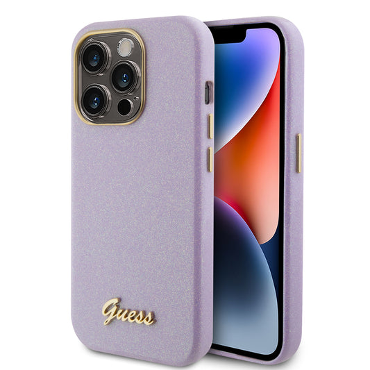 Guess Glitter Full Wrapped Glossy Case With Vintage Script Logo Θήκη Προστασίας Από Σιλικόνη – Iphone 15 Pro (Glitter Lilac –  Guhcp15Lpgmcsl) – Θήκη για κινητό από το PhoneBazaar.gr