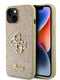 Guess Fixed Glitter 4G Logo Case Θήκη Προστασίας Από Σιλικόνη – Iphone 15 (Gold – Guhcp15Shg4Sgd) – Θήκη για κινητό από το PhoneBazaar.gr