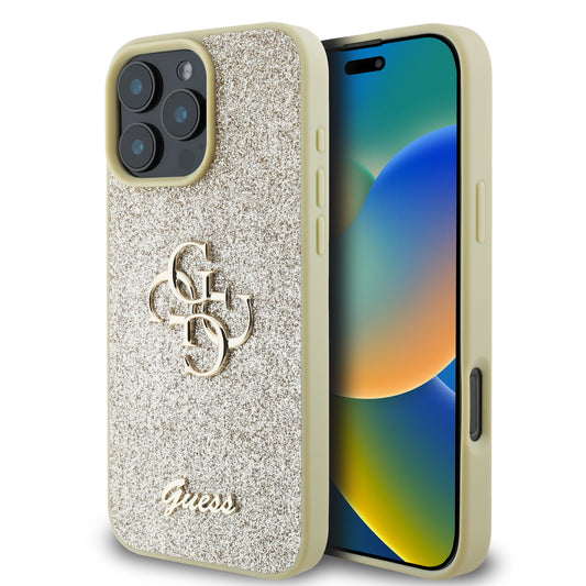 Guess Fixed Glitter Big 4G Logo Case Θήκη Προστασίας Από Σιλικόνη – Iphone 16 Pro (Χρυσό – Guhcp16Lhg4Sgd) – Θήκη για κινητό από το PhoneBazaar.gr