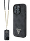 Guess “Metal Logo Strass Collection” Case Θήκη Προστασίας Crossbody Από Δερματίνη– Iphone 16 Pro (Μαύρο – Guhcp16Lp4Tdscpk) – Θήκη για κινητό από το PhoneBazaar.gr