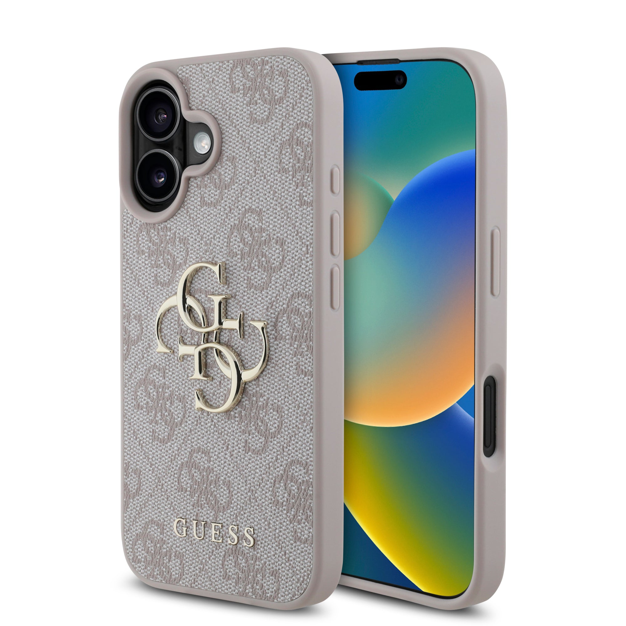Guess “4G Logo Collection” Hard Case Pu Case Θήκη Προστασίας Από Δερματίνη – Iphone 16 (Ροζ – Guhcp16S4Gmgpi) – Θήκη για κινητό από το PhoneBazaar.gr