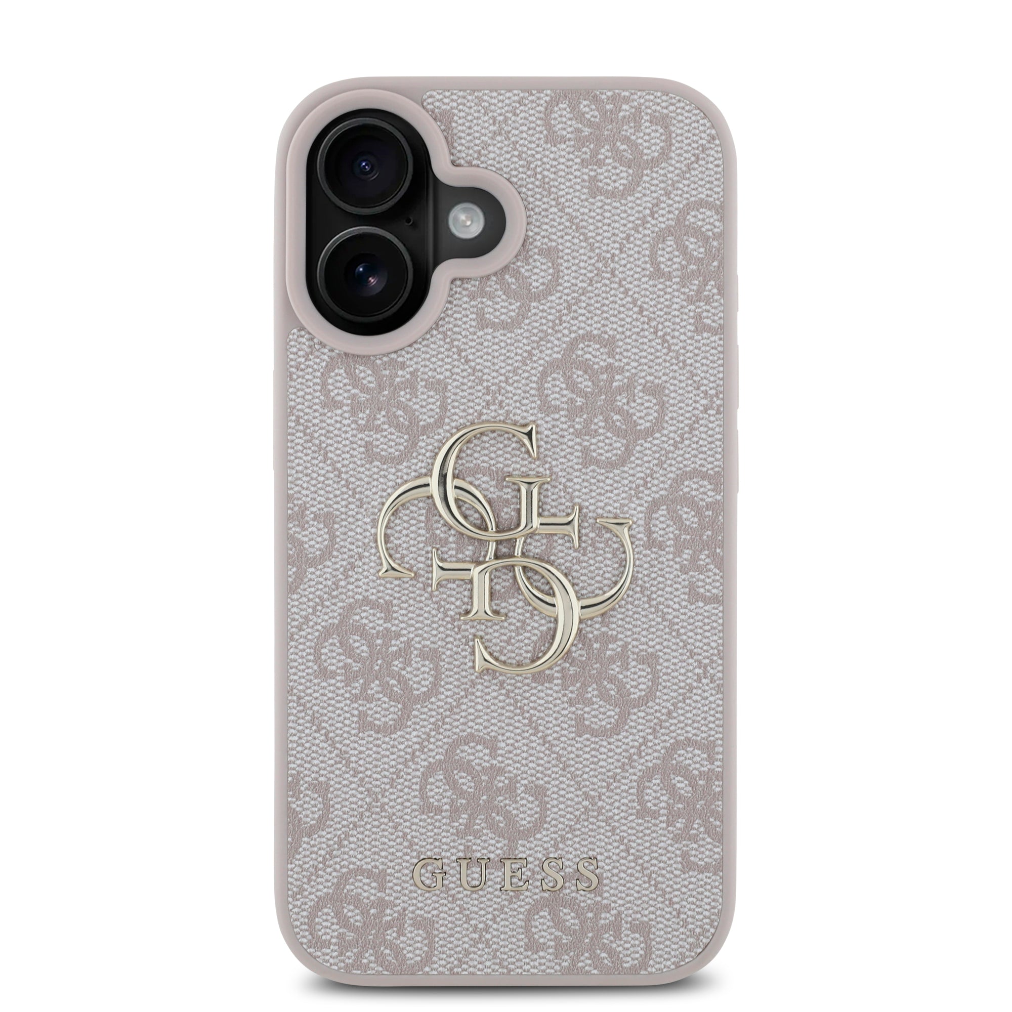 Guess “4G Logo Collection” Hard Case PU Case Θήκη προστασίας από δερματίνη – iPhone 16 (Ροζ – GUHCP16S4GMGPI)