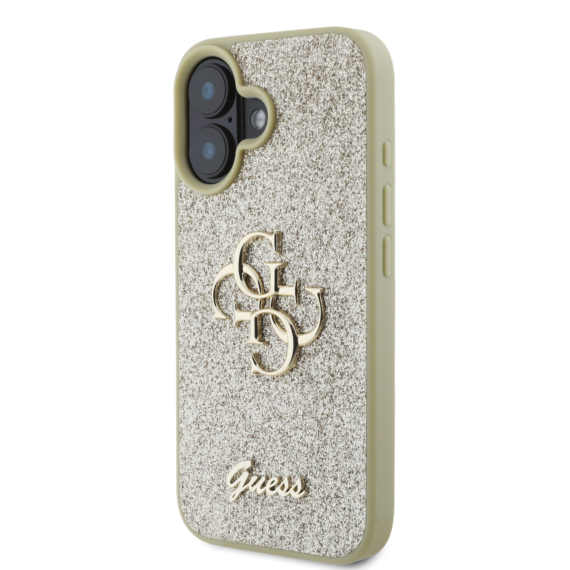 Guess Fixed Glitter Big 4G Logo Case Θήκη προστασίας από σιλικόνη – iPhone 16 (Χρυσό – GUHCP16SHG4SGD)