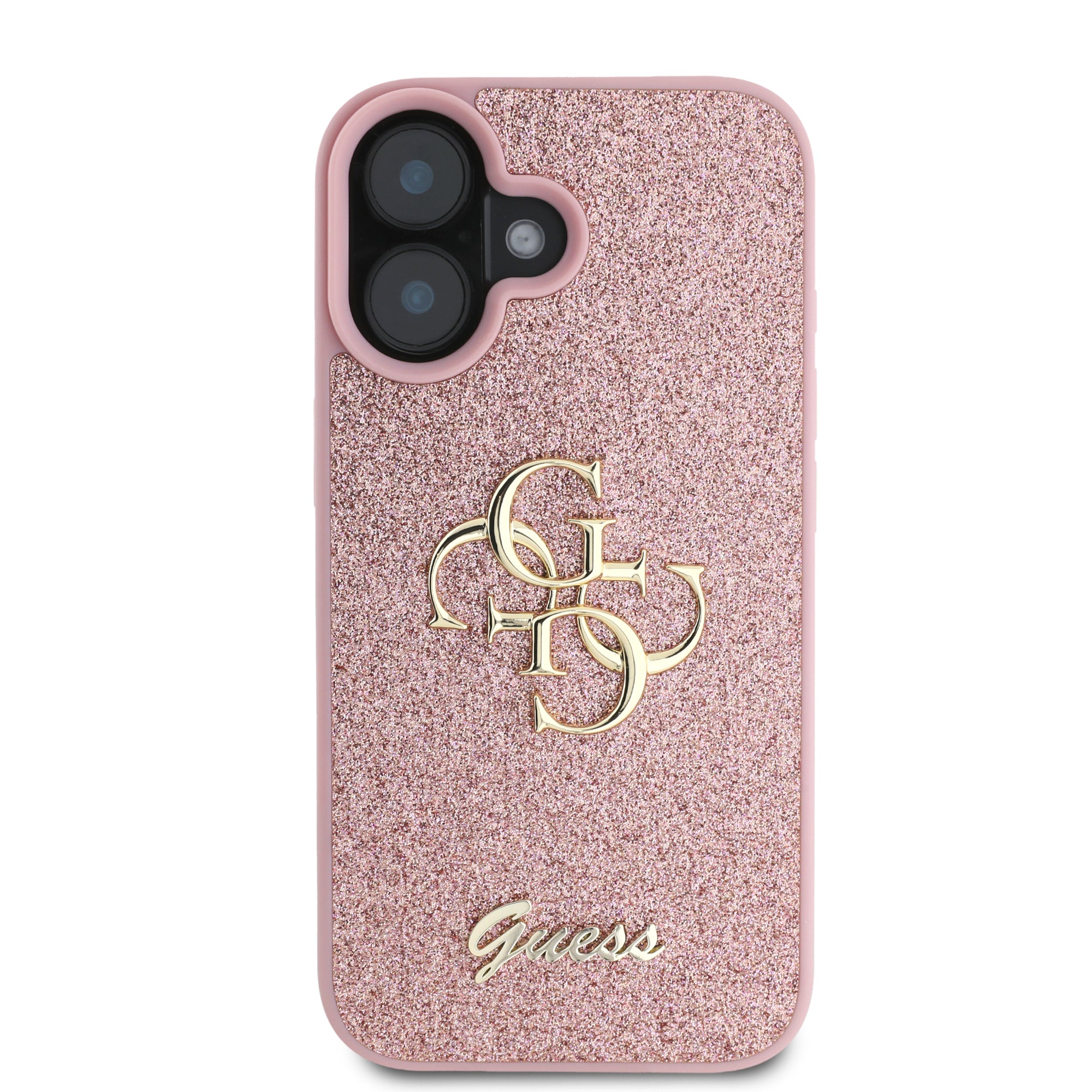 Guess Fixed Glitter Big 4G Logo Case Θήκη προστασίας από σιλικόνη– iPhone 16 (Ροζ – GUHCP16SHG4SGP)