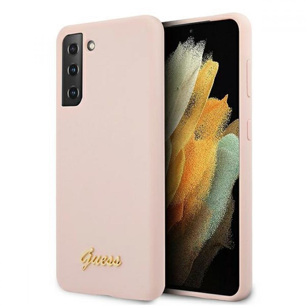 Guess "Vintage Script Logo Collection" Σκληρή Θήκη Προστασίας Από Σιλικόνη – Samsung Galaxy S21+ (Ροζ) – Θήκη για κινητό από το PhoneBazaar.gr