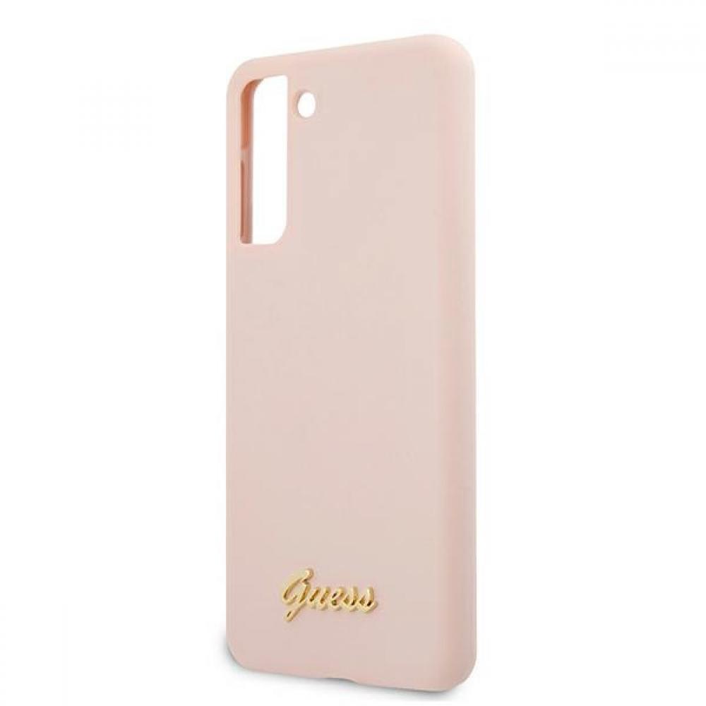 Guess "Vintage Script Logo Collection" Σκληρή Θήκη προστασίας από σιλικόνη – Samsung Galaxy S21+ (Ροζ)