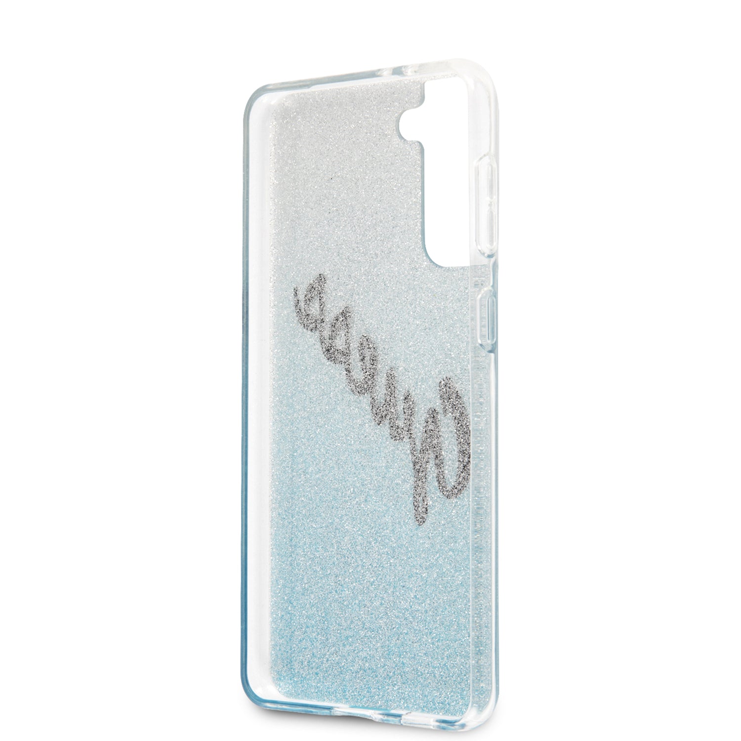 Guess Glitter Gradient Script Logo Θήκη προστασίας από σιλικόνη – Samsung Galaxy S21 Plus (Blue/Glitter)