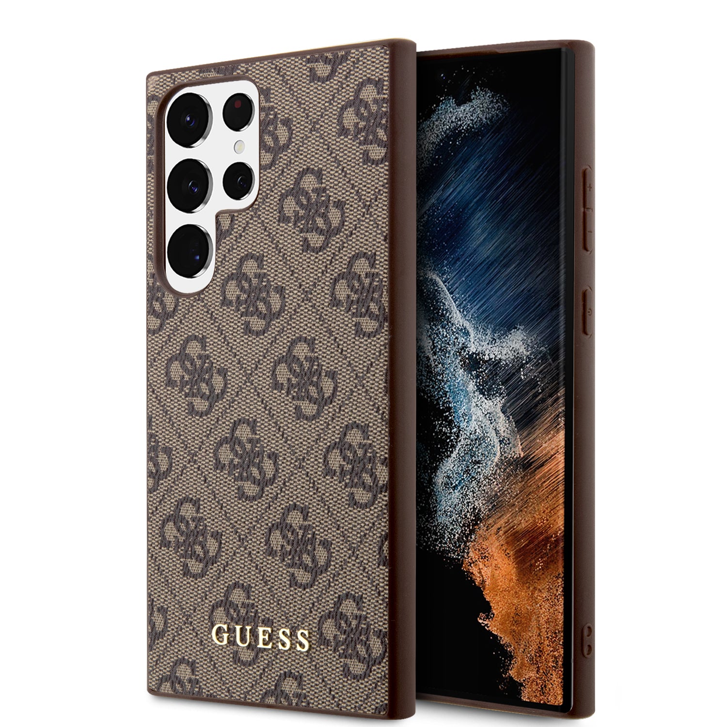 Guess “4G Logo Collection” Script Metal Logo Θήκη Προστασίας Από Δερματίνη – Samsung Galaxy S23 Ultra S918 (Καφέ) – Θήκη για κινητό από το PhoneBazaar.gr
