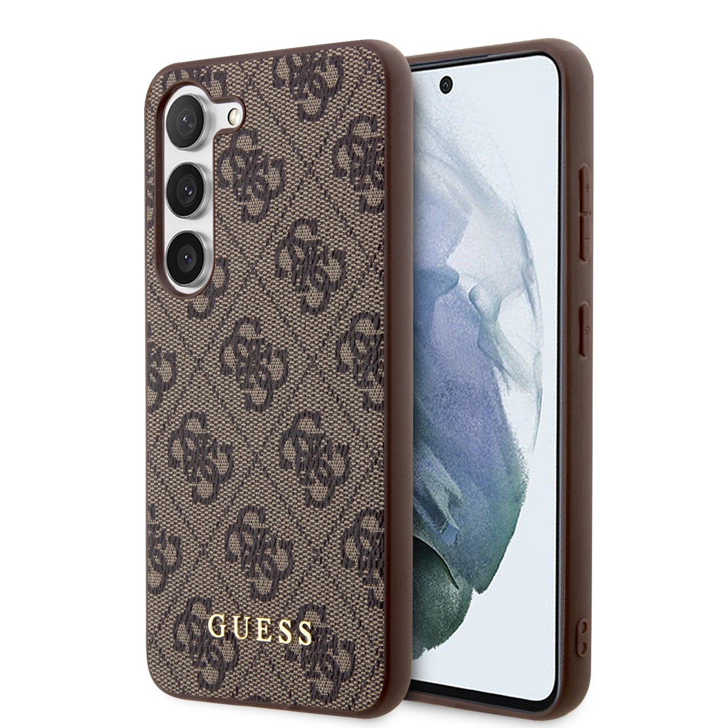 Guess “4G  Metal Gold Logo Collection” Θηκη Προστασιας "Saffiano" – Samsung Galaxy S23 S911 (Καφέ) – Θήκη για κινητό από το PhoneBazaar.gr