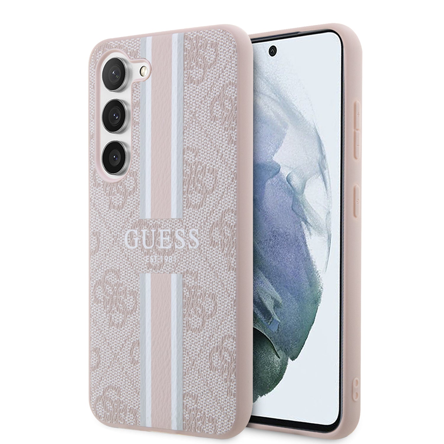 Guess "4G Logo Collection" Samsung Galaxy S23- S911 Printed Stripe - Θηκη Προστασίας Απο Δερματίνη (Ροζ) – Θήκη για κινητό από το PhoneBazaar.gr