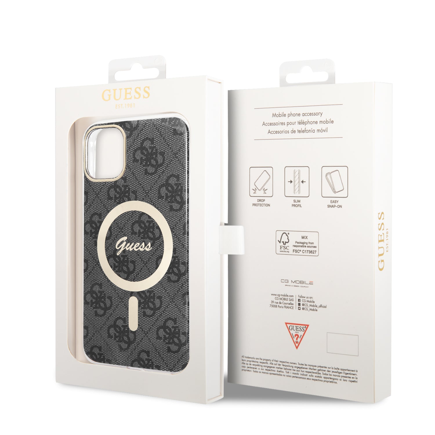Guess “4G Logo Collection” Magsafe Hard Case Θήκη Προστασίας Από Σκληρό Πλαστικό – Iphone 11 (Μαύρο – Guhmn61H4Stk) – Θήκη για κινητό από το PhoneBazaar.gr