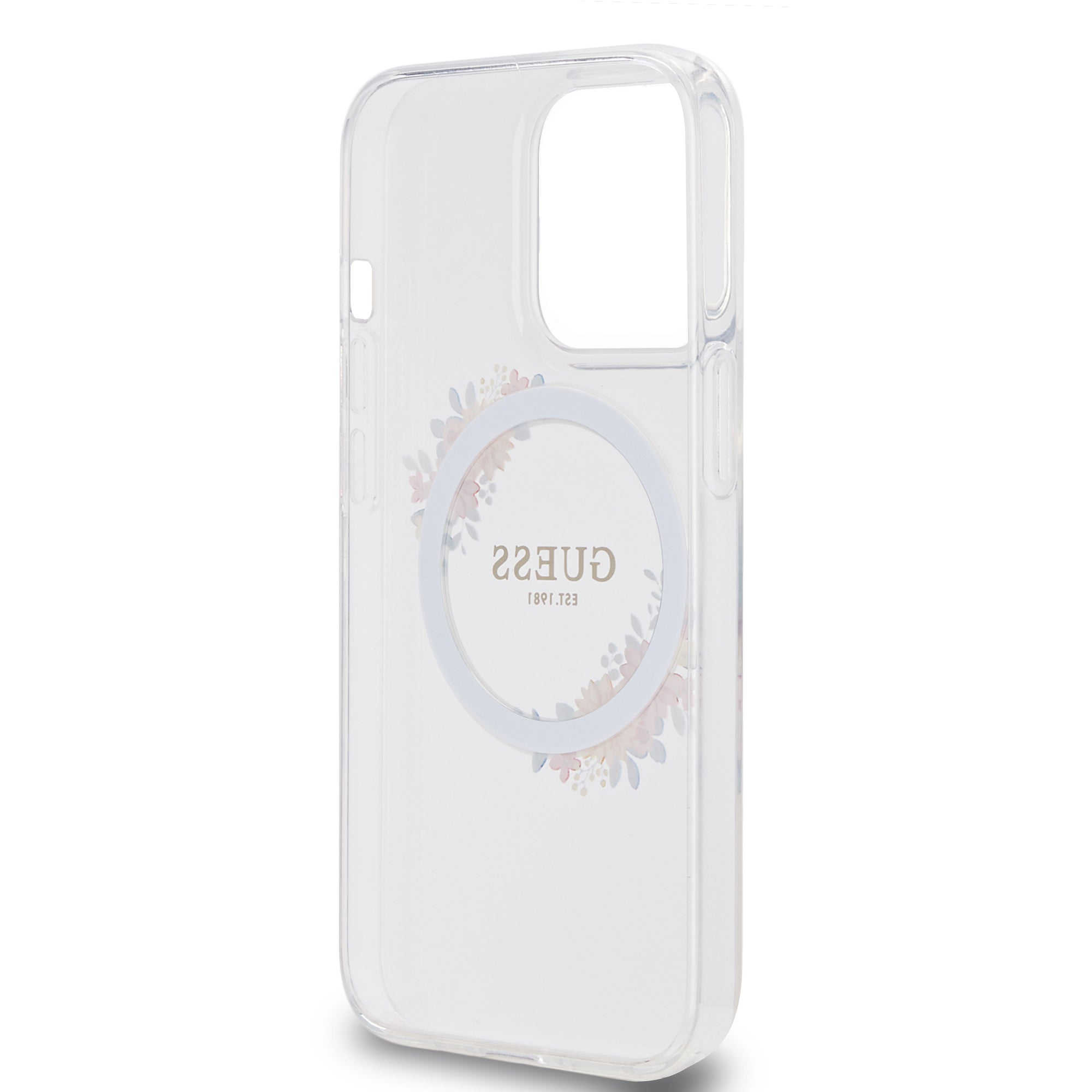 Guess “Flowers Wreath Collection” MagSafe Hard Case Θήκη προστασίας από σκληρό πλαστικό – iPhone 13 Pro (Διάφανο – GUHMP13LHFWFCT)