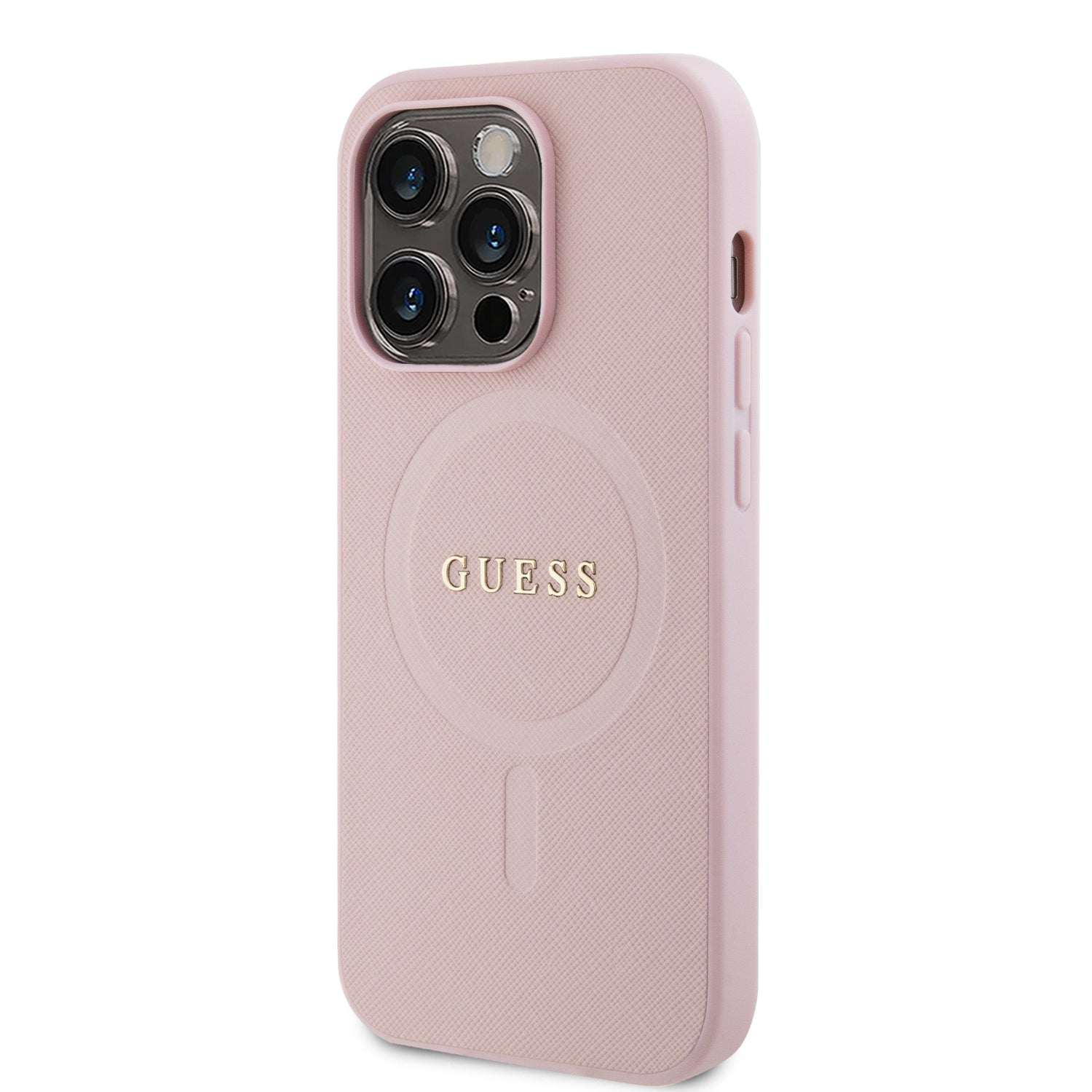 Guess Saffiano Hard Case Θήκη προστασίας από δερματίνη – iPhone 13 Pro (Ροζ – GUHMP13LPSAHMCP)