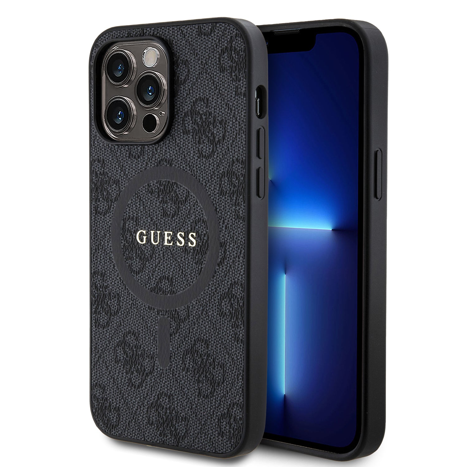Guess “4G Logo Collection” Magsafe Ring Stand Hard Case Θήκη Προστασίας Από Δερματίνη – Iphone 14 Pro Max (Μαύρο – Guhmp14Xg4Gfrk) – Θήκη για κινητό από το PhoneBazaar.gr