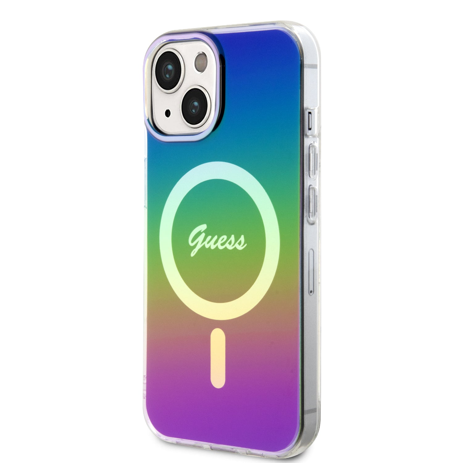 Guess Iridescent Magsafe Case Πολύχρωμη θήκη προστασίας από σκληρό πλαστικό – iPhone 15 (Rainbow Black – GUHMP15SHITSK)