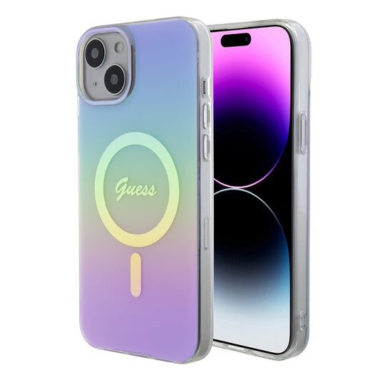 Guess Iridescent Magsafe Case Πολύχρωμη Θήκη Προστασίας Από Σκληρό Πλαστικό – Iphone 15 (Rainbow Purple – Guhmp15Shitsu) – Θήκη για κινητό από το PhoneBazaar.gr