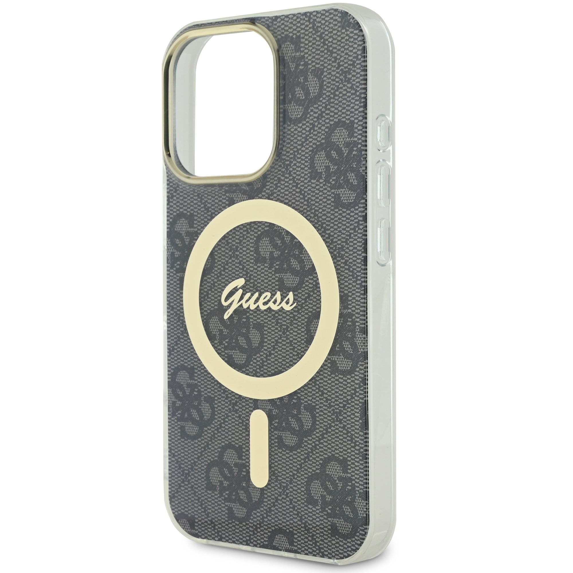 Guess Magsafe “4G Logο” Hard Case Ημιδιάφανη Θήκη προστασίας από σκληρό πλαστικό – iPhone 16 Pro (Διάφανο/Μαύρο – GUHMP16LH4STK)