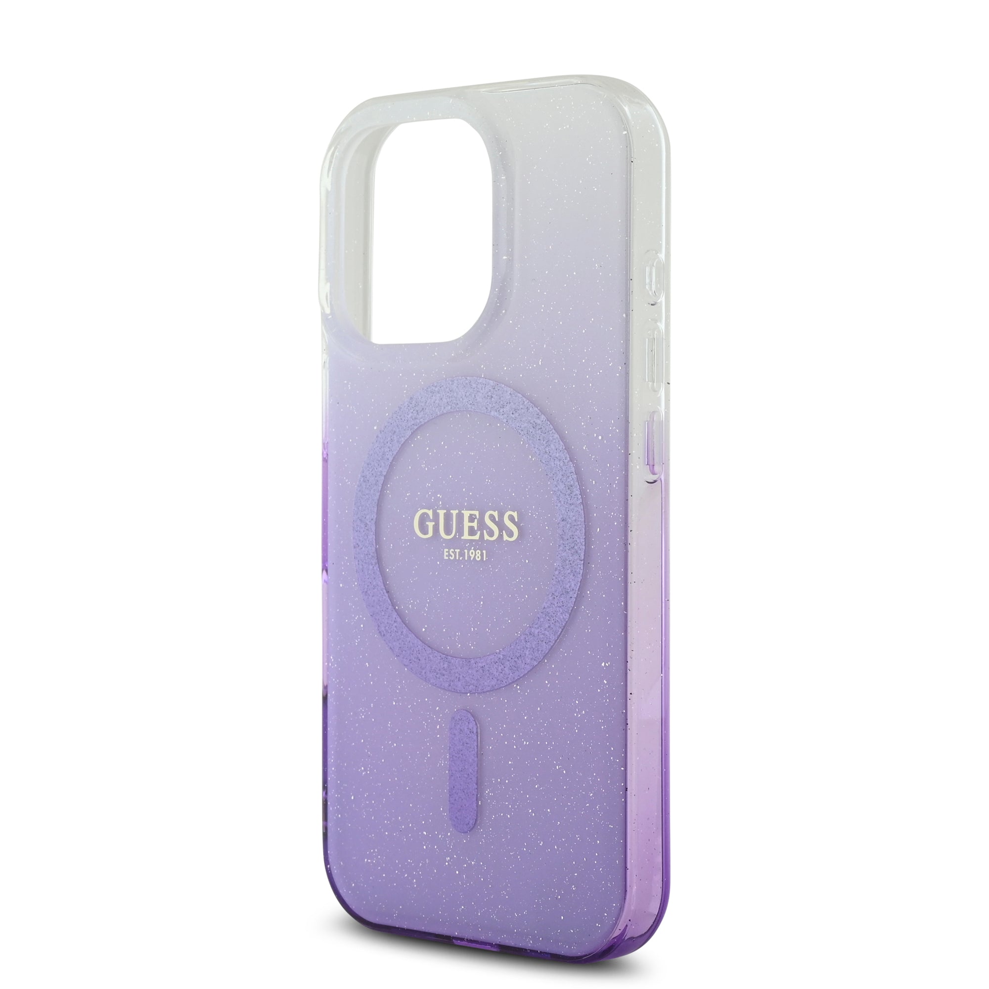 Guess Magsafe “Glitter Gradient” Hard Case Θήκη προστασίας από σκληρό πλαστικό – iPhone 16 Pro (Μωβ – GUHMP16LHGRCELU)