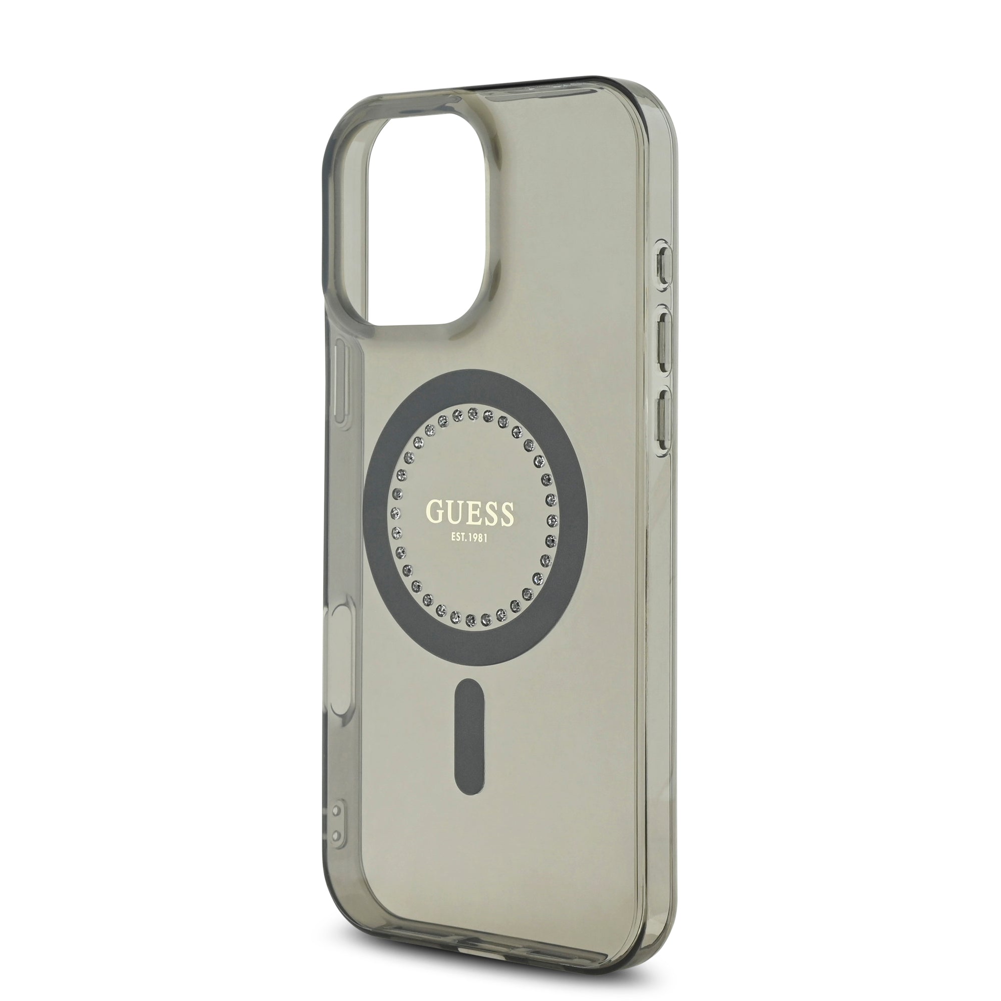 Guess Magsafe “Rhinestones” Hard Case Θήκη προστασίας από σκληρό πλαστικό – iPhone 16 Pro (Μαύρο – GUHMP16LPFTDTEK)