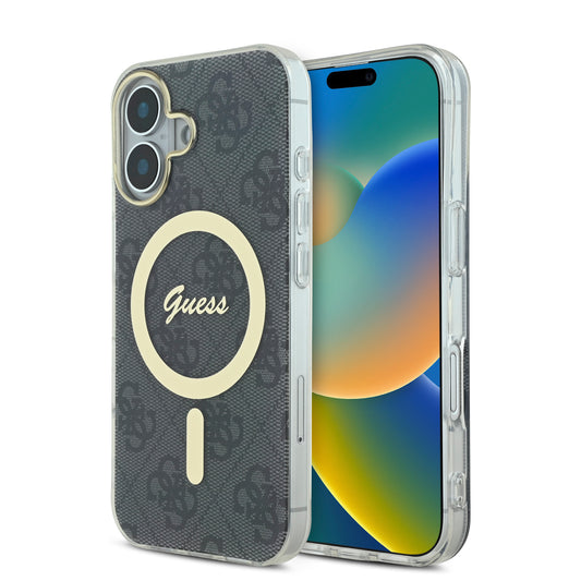Guess Magsafe “4G Logο” Hard Case Ημιδιάφανη Θήκη Προστασίας Από Σκληρό Πλαστικό – Iphone 16 (Διάφανο/Μαύρο – Guhmp16Sh4Stk) – Θήκη για κινητό από το PhoneBazaar.gr