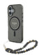 Guess Magsafe “Glitter With Pearl Strap” Hard Case Θήκη Προστασίας Από Σκληρό Πλαστικό – Iphone 16 (Μαύρο – Guhmp16Shgcrelsk) – Θήκη για κινητό από το PhoneBazaar.gr
