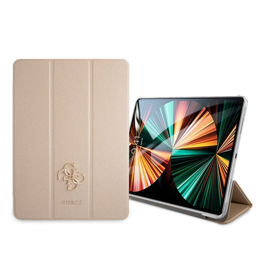 Guess 4G Logo Saffiano Collection Book Cover Θήκη Κατάλληλη Για Apple Ipad Pro 2021 12,9" (Gold - Guic12Pusasgo) – Θήκη για κινητό από το PhoneBazaar.gr