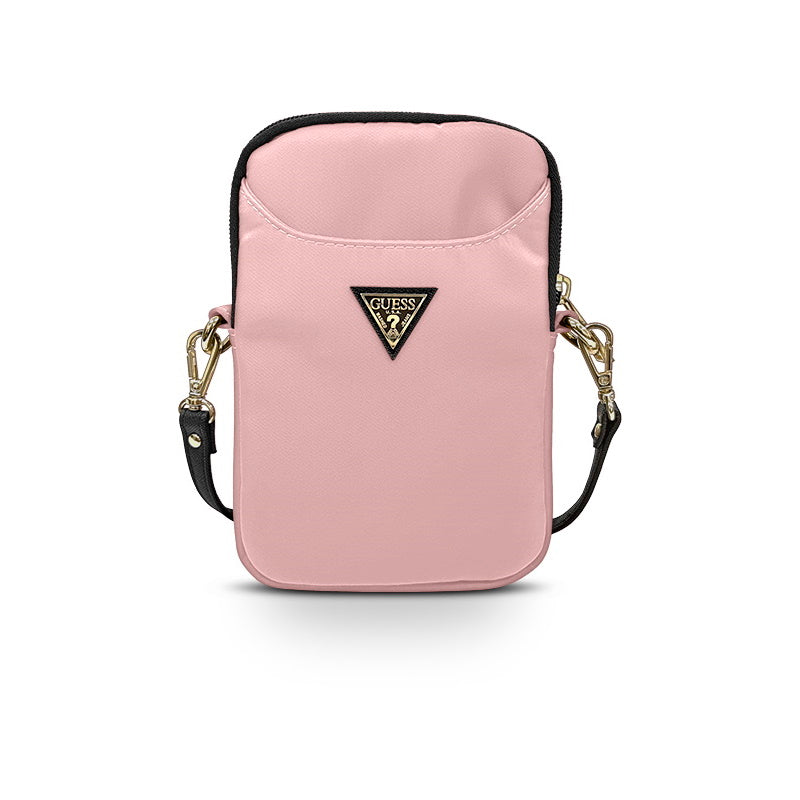 Guess Triangle Logo Phone Bag Τσαντάκι Κατάλληλο Για Tablet/Smartphone Εως 8" (Light Pink - Gupbntmllp) – Θήκη για κινητό από το PhoneBazaar.gr