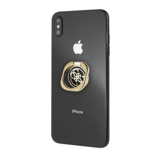 Guess 4G Ring Stand Μοντέρνο Pop Holder Για Smartphone Σε Μαύρο/Χρυσό – Θήκη για κινητό από το PhoneBazaar.gr